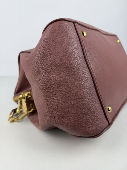 Miu Miu madras leather mini bowling bag