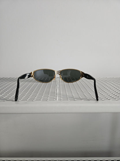 Vtg Jean Paul Gaultier 58-6204 big logo oval sunglasses