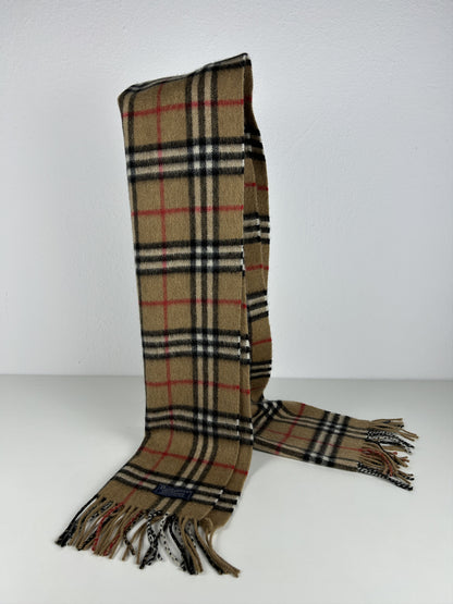 Vintage Burberry nova check cashmere scarf