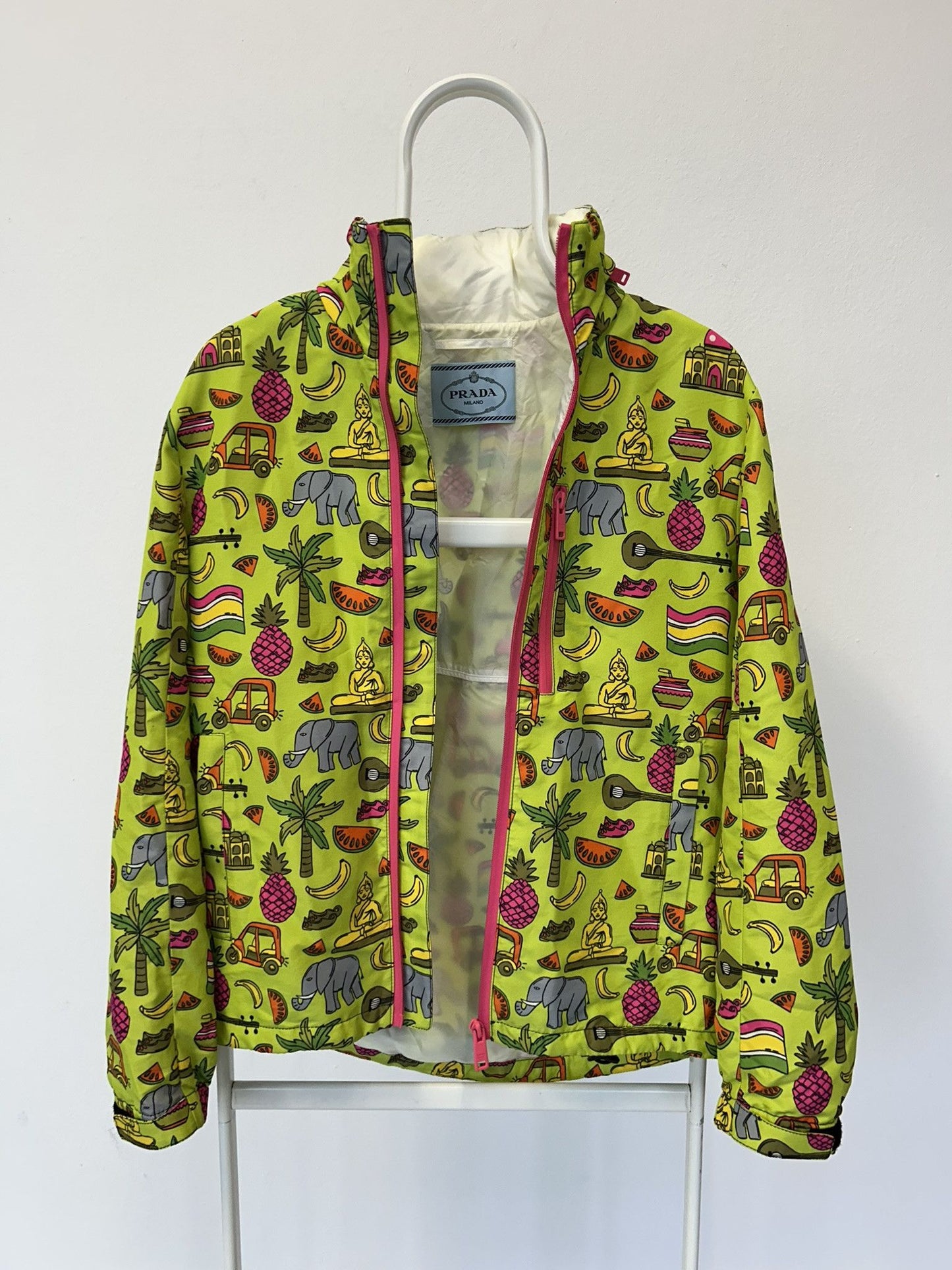 SS2017 runway prada taffeta print silk jacket