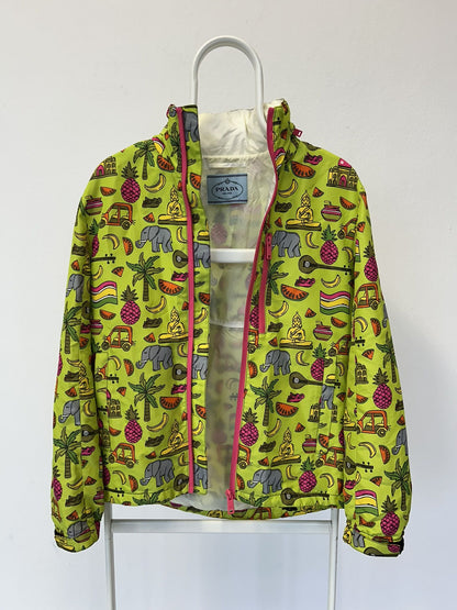 SS2017 runway prada taffeta print silk jacket