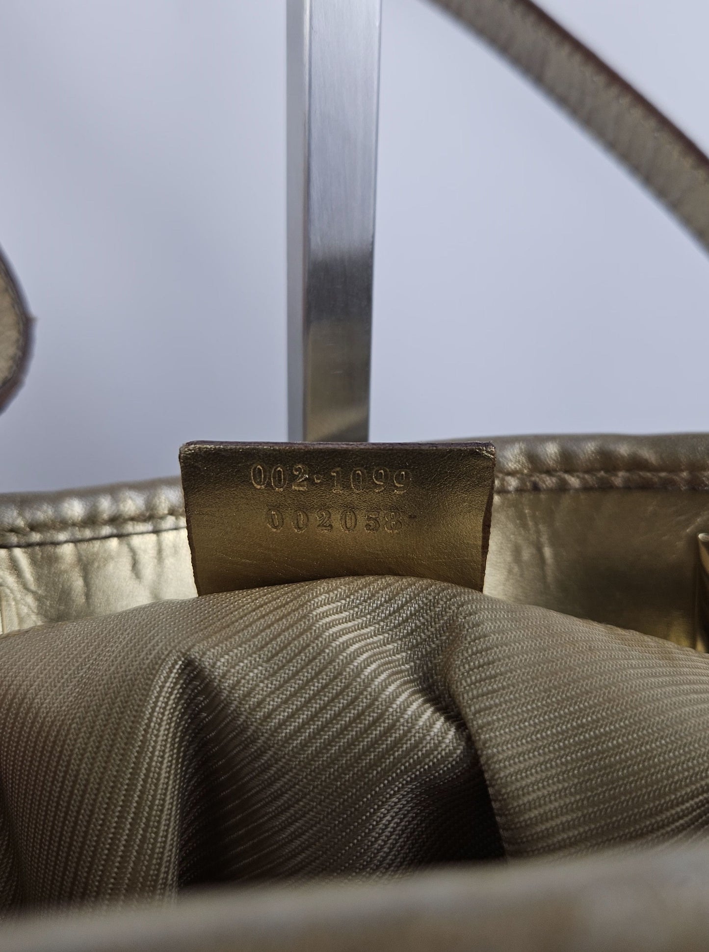 Vintage y2k Gucci gg monogram canvas gold tote bag