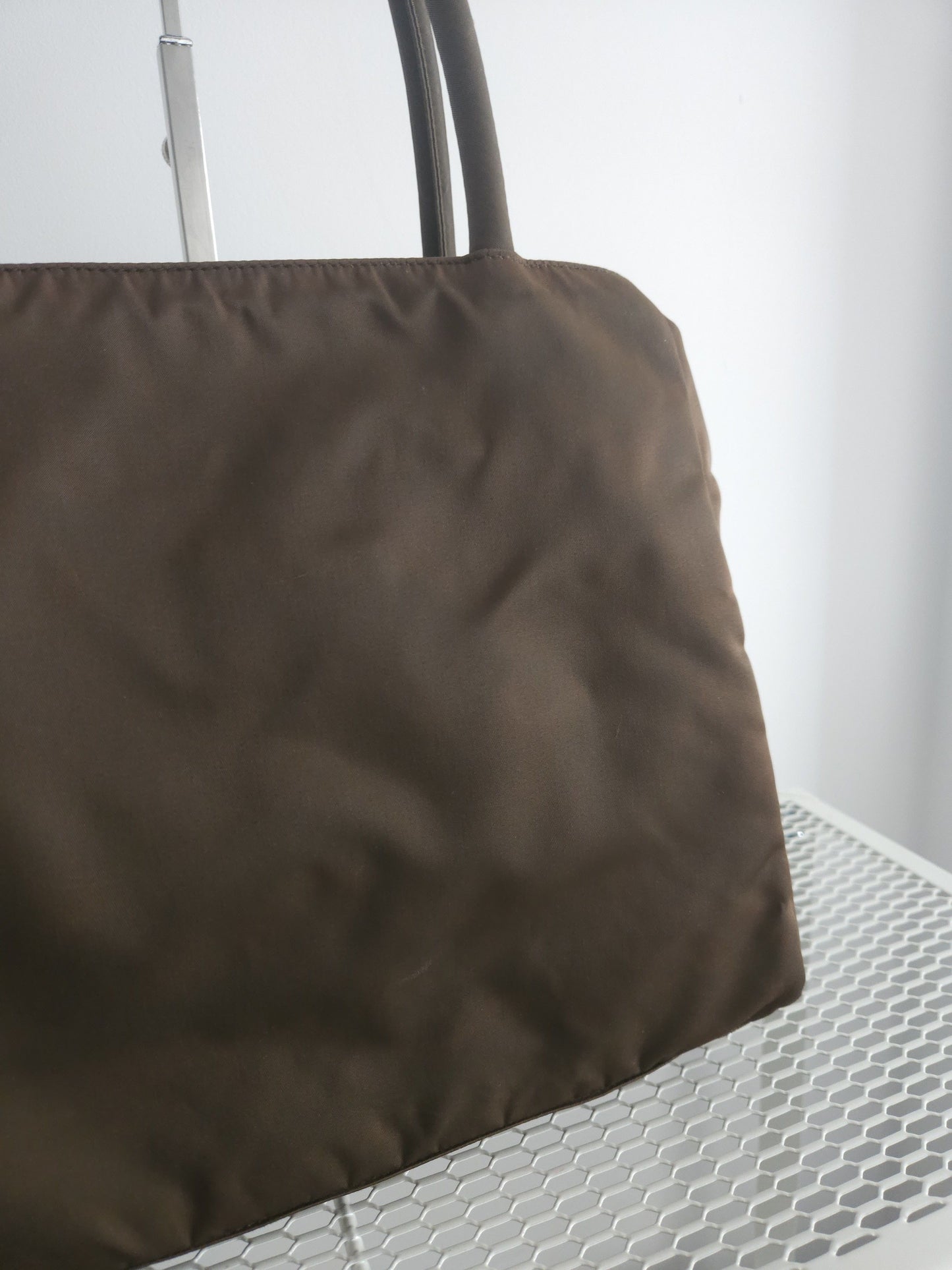 Vintage y2k prada tessuto city nylon triangle logo handbag
