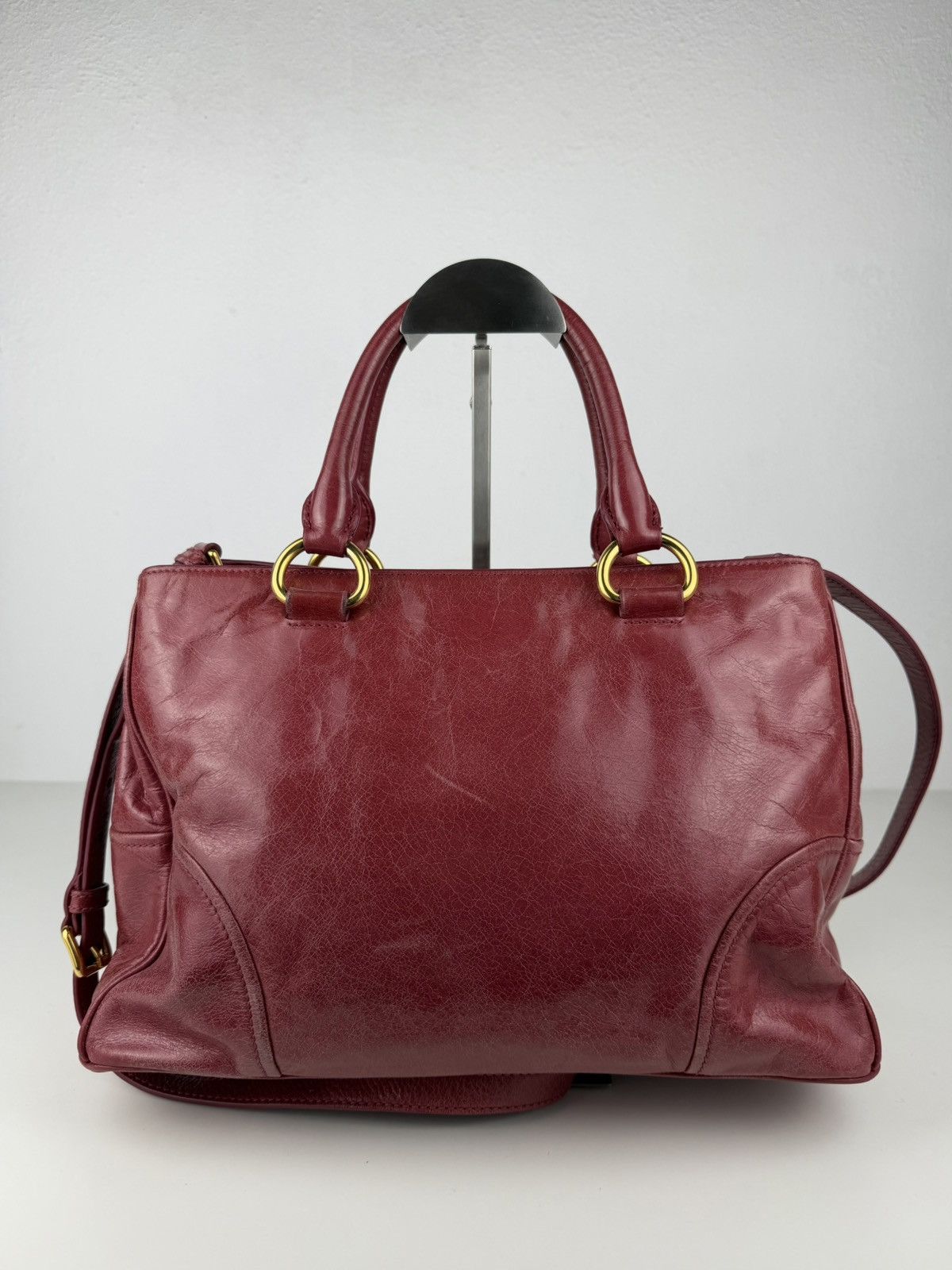 Miu miu vitello lux leather tote bag