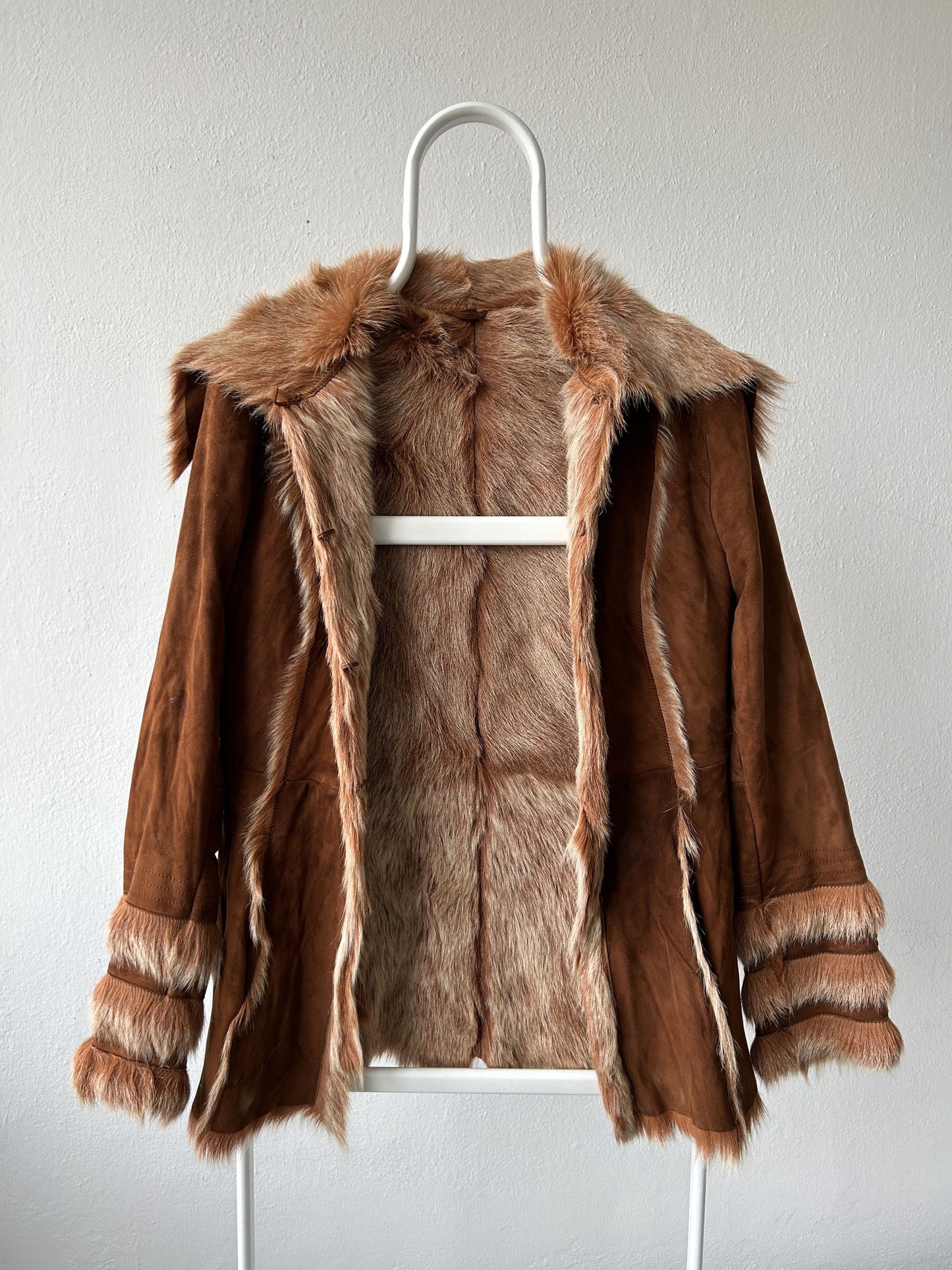 Vintage suede short penny lane/ afghan coat
