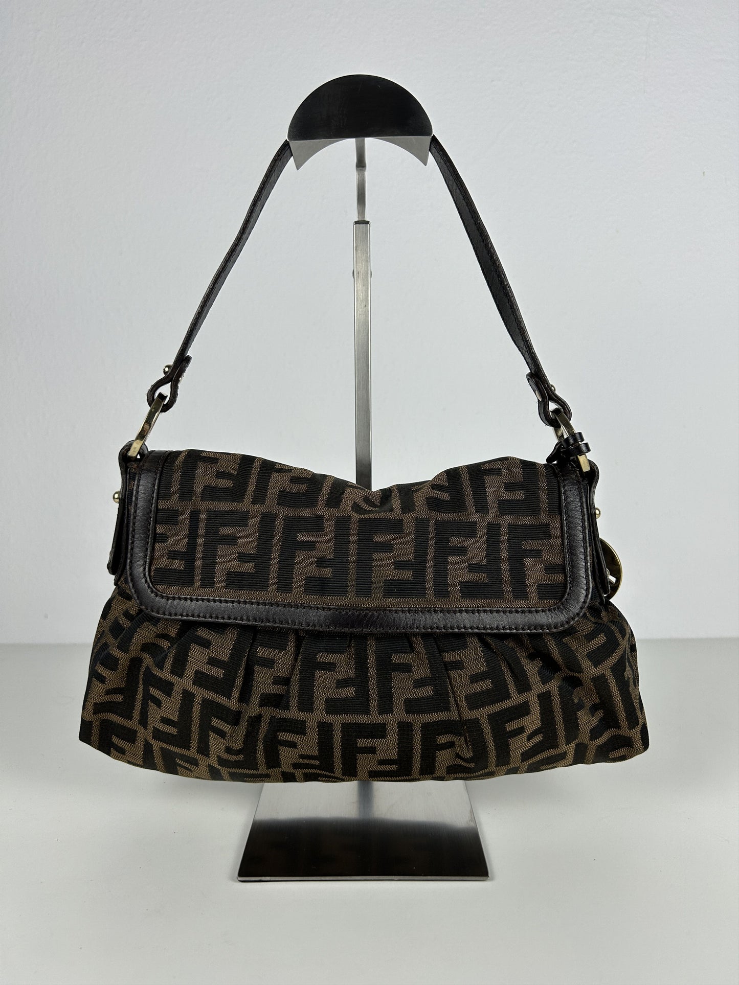 Fendi zucca monogram canvas chef bag baguette
