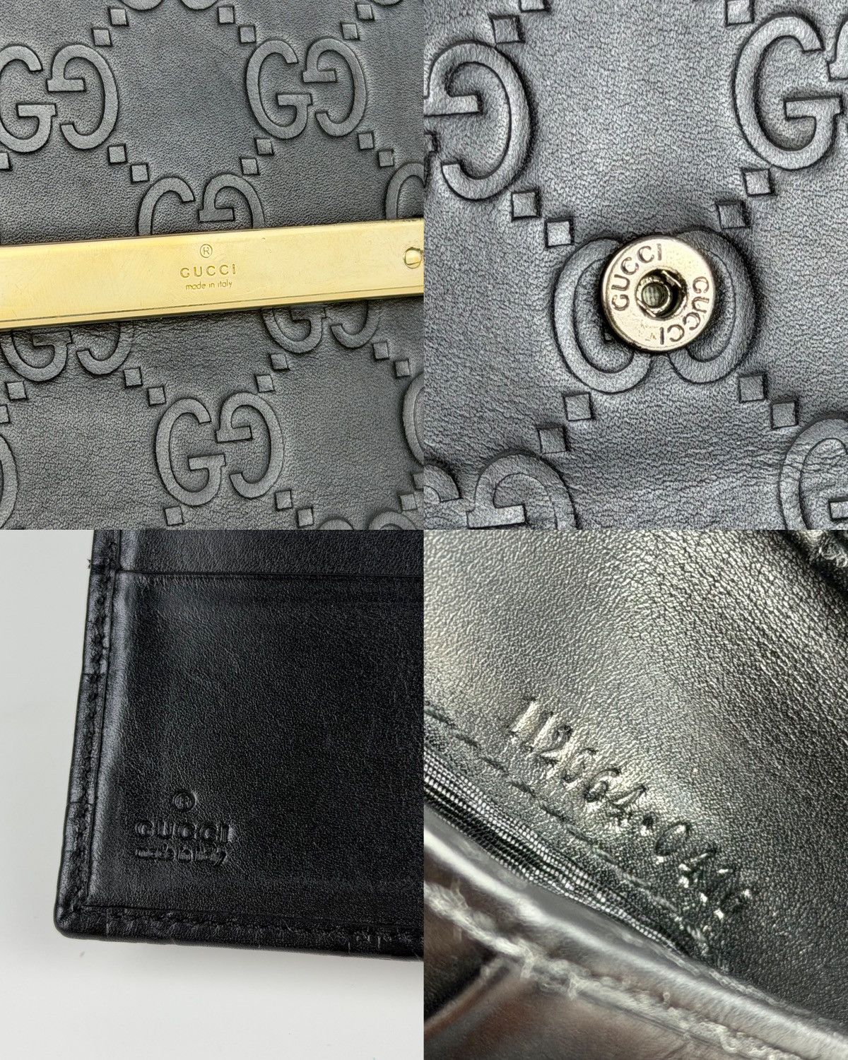 Gucci guccissima leather trifold wallet