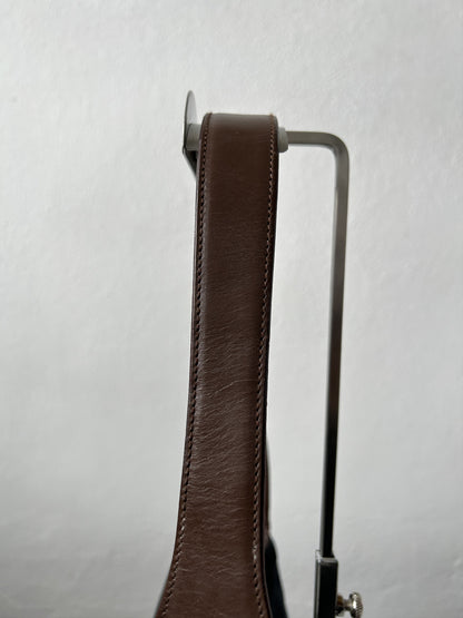 Vtg y2k Gucci by Tom Ford jackie web canvas and leather handbag