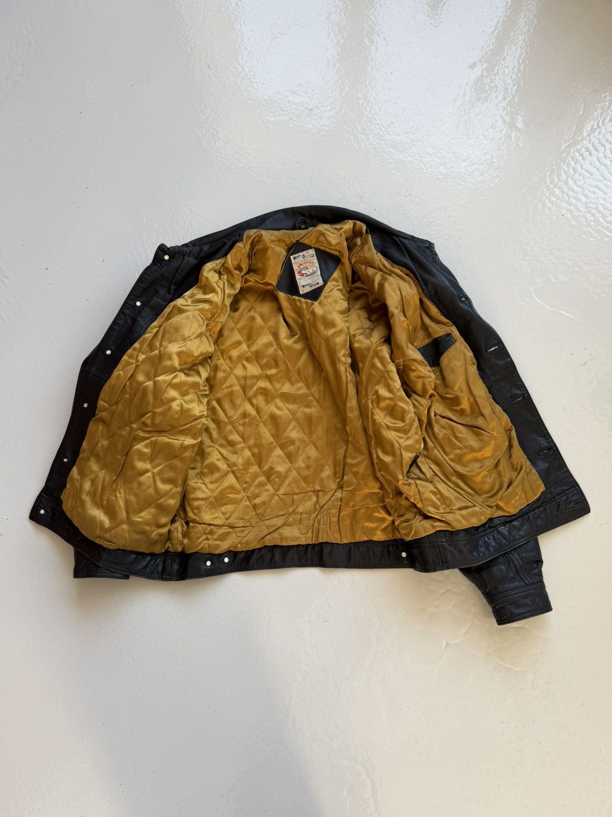 Vintage leather trucker jacket