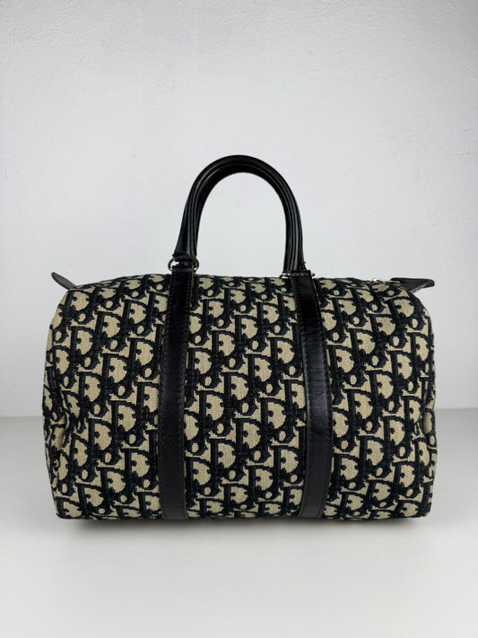 Vintage 80s Dior trotter oblique monogram mini Boston bag