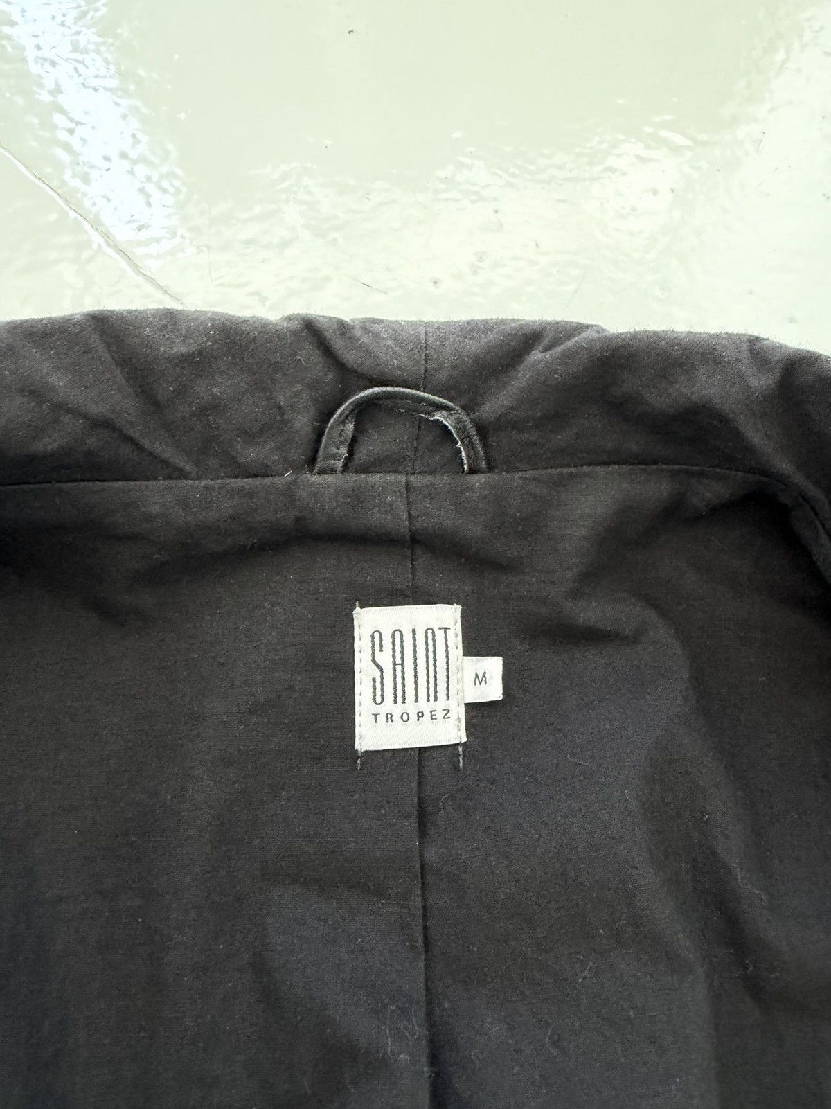 Vintage Saint Tropez asymmetrical leather jacket