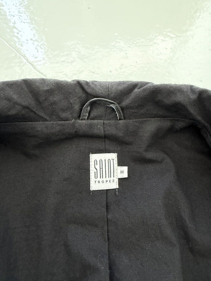 Vintage Saint Tropez asymmetrical leather jacket