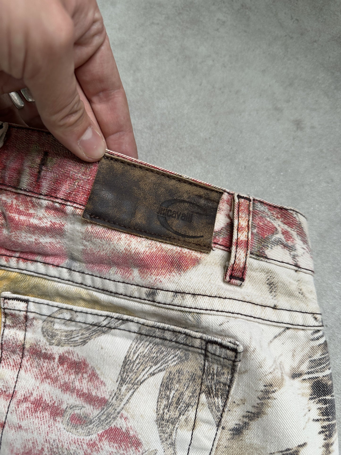 Archive y2k Just Cavalli butterfly floral alloverprint pants