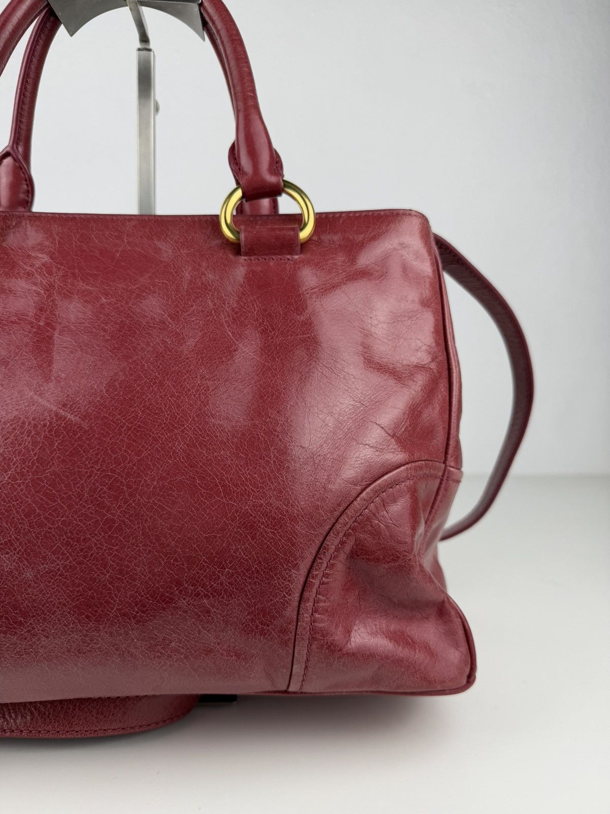 Miu miu vitello lux leather tote bag