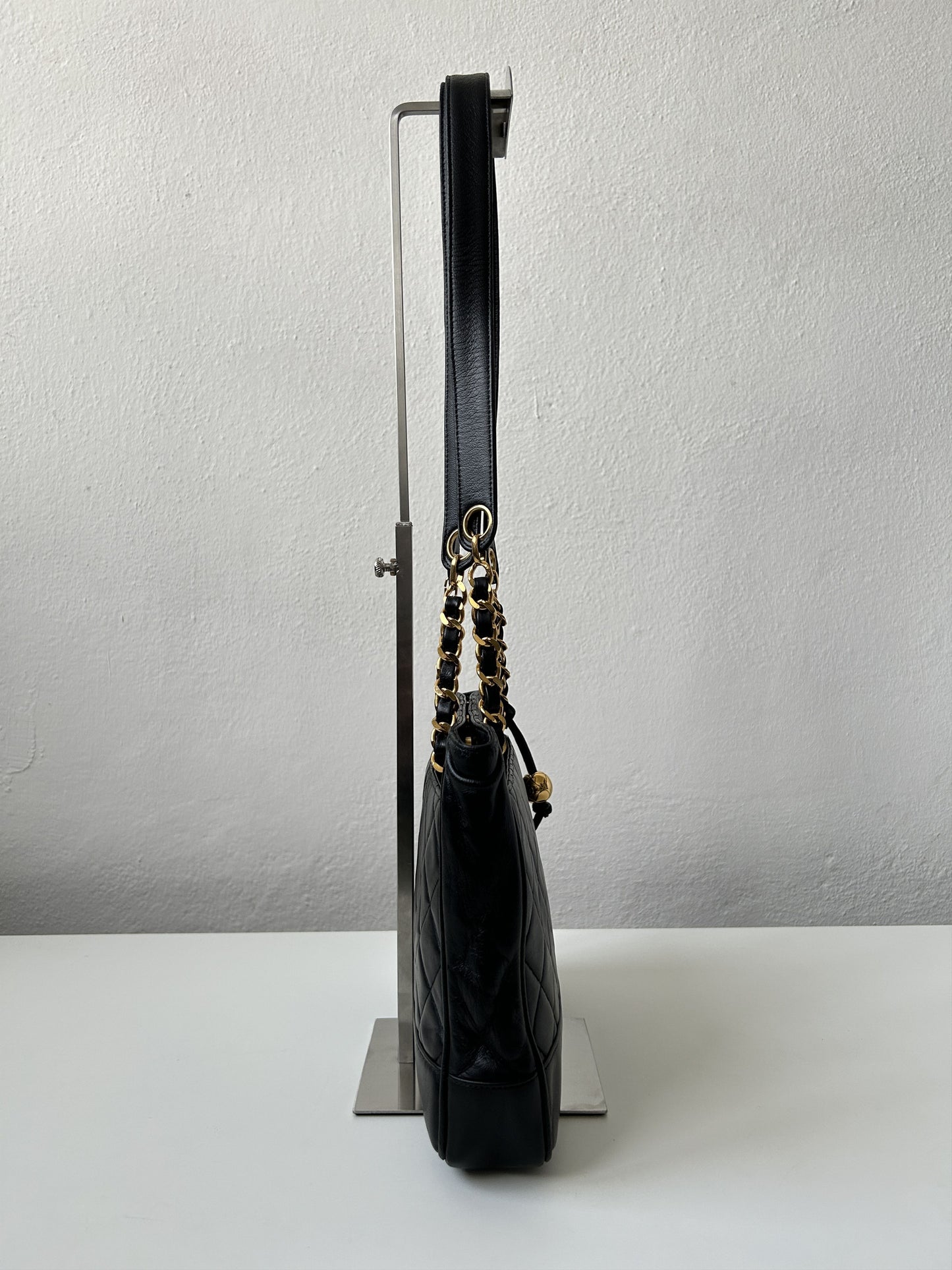 Vintage 90s chanel quilted lambskin matelasse shoulder bag