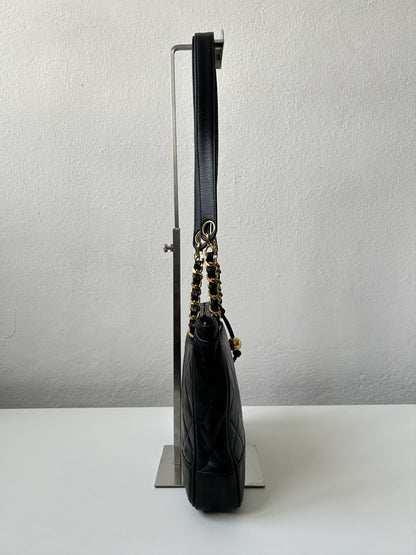 Vintage 90s chanel quilted lambskin matelasse shoulder bag