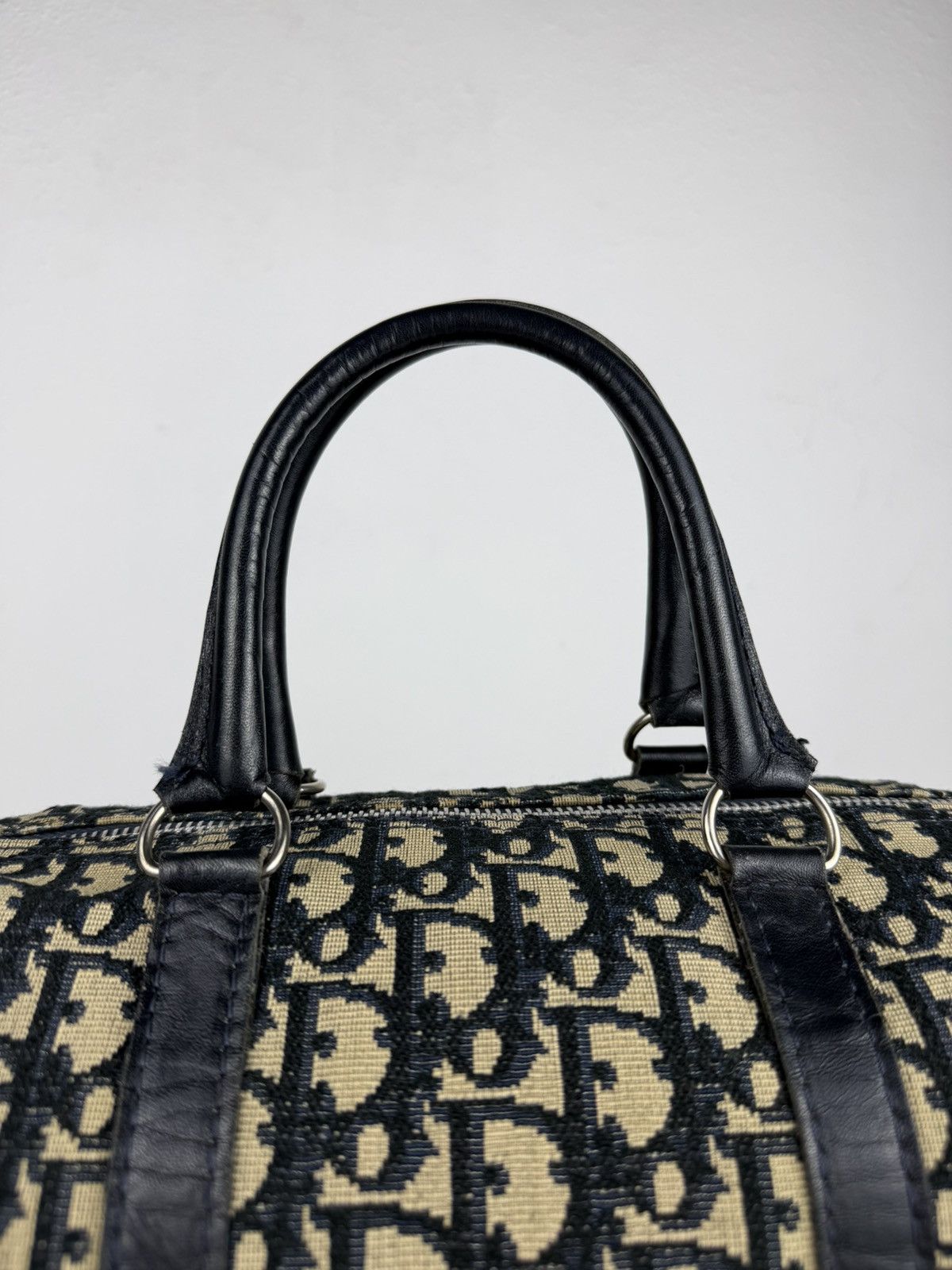 Vintage 80s Dior trotter oblique monogram mini Boston bag