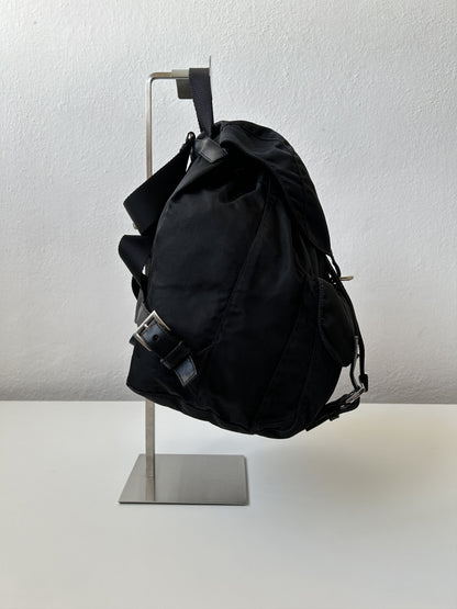 Prada nylon triangle logo cargo backpack