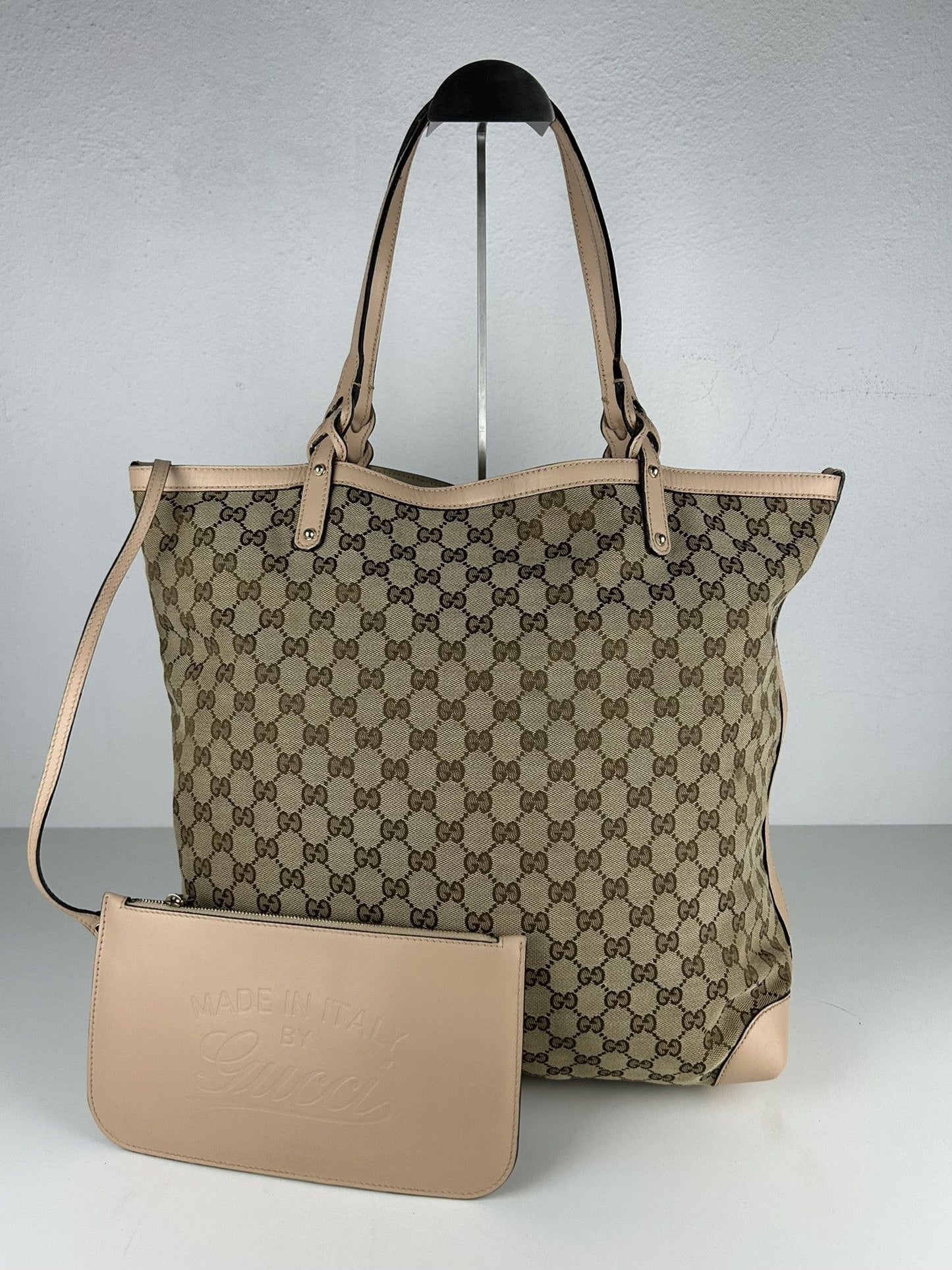 Gucci GG monogram canvas tote bag with pouch