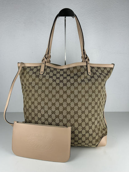 Gucci GG monogram canvas tote bag with pouch