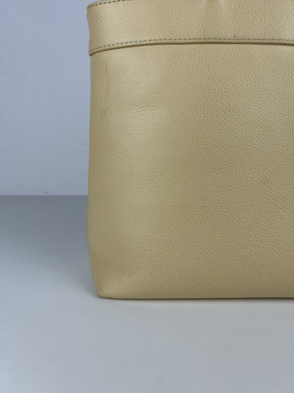 2004-2005 Chanel coco mark caviar open tote bag in buttery