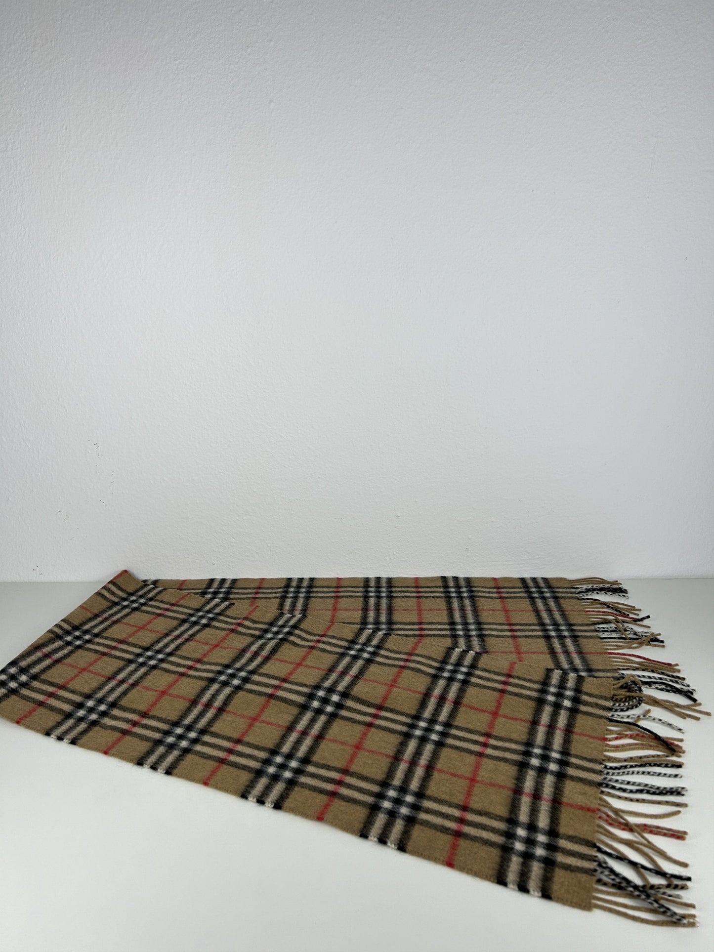 Vintage Burberry nova check cashmere scarf