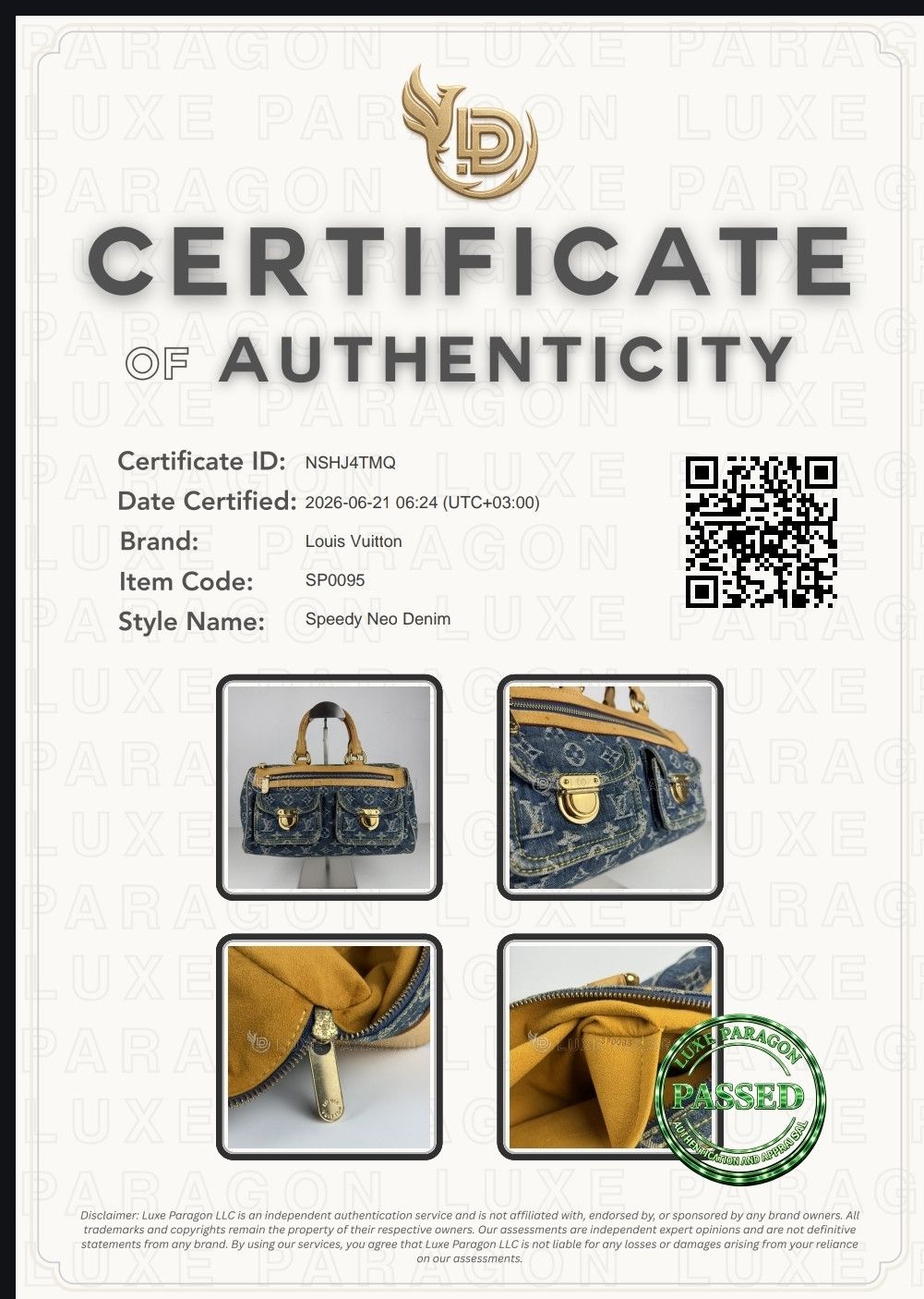 Louis Vuitton monogram denim neo speedy mini Boston bag