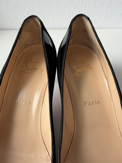 Christian Louboutin eklectica 55 mixed leather kitten heels