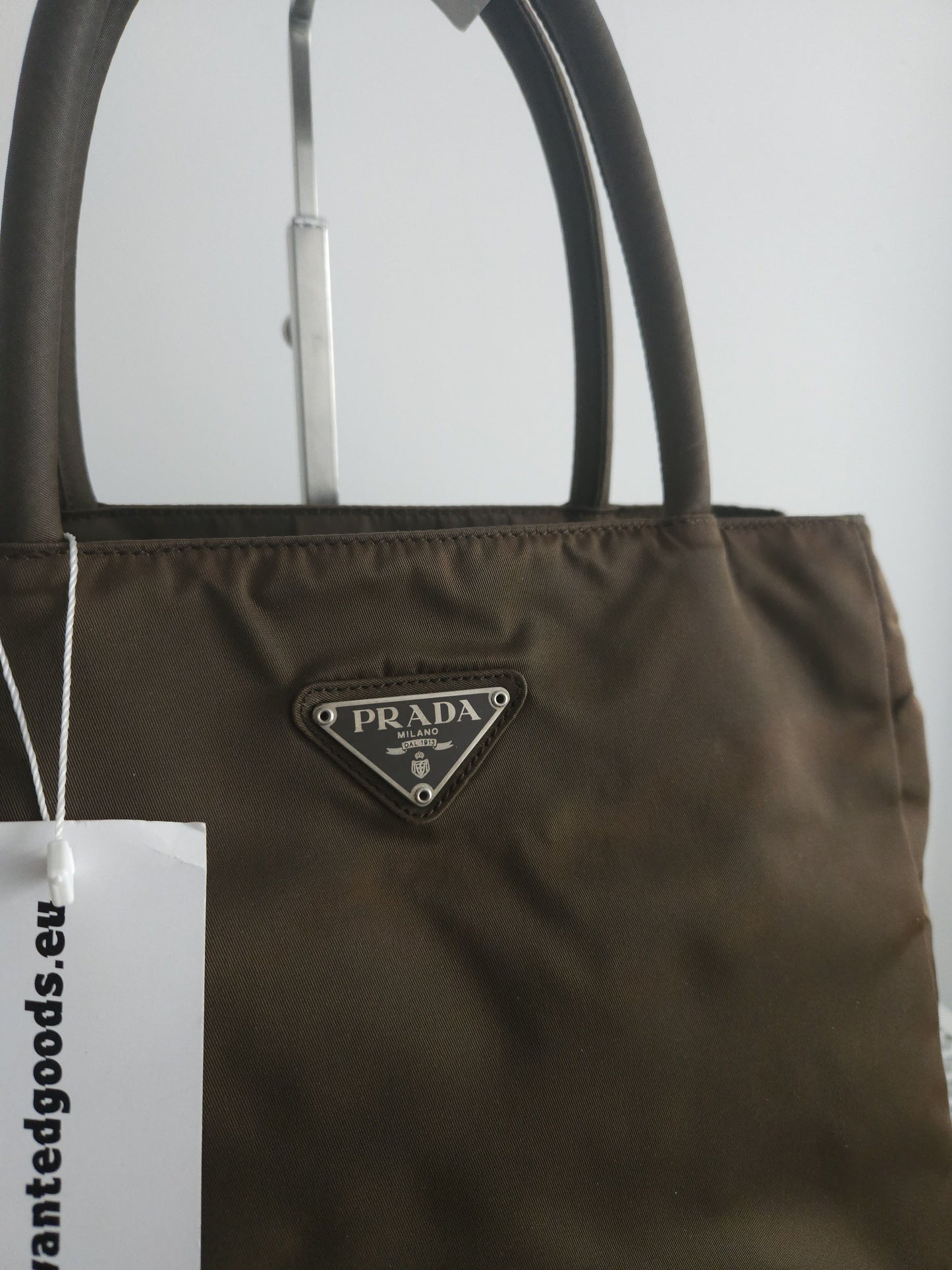 Vintage y2k prada tessuto city nylon triangle logo handbag