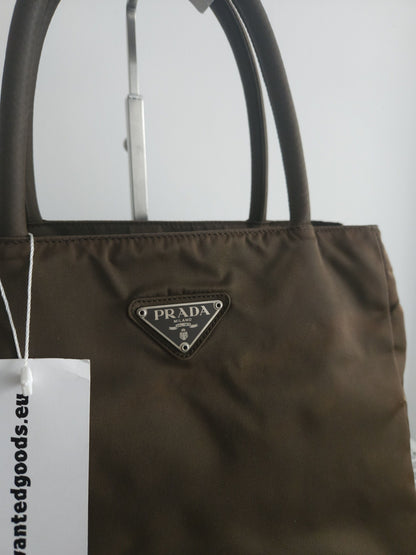Vintage y2k prada tessuto city nylon triangle logo handbag