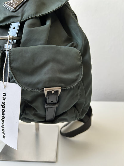 Vintage 90s Prada nylon triangle logo small cargo backpack