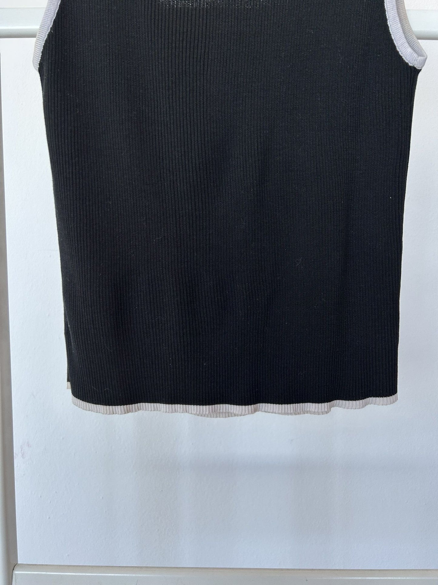 SS1995 Chanel double breasted button up tank top