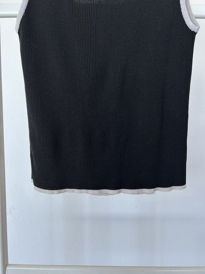 SS1995 Chanel double breasted button up tank top