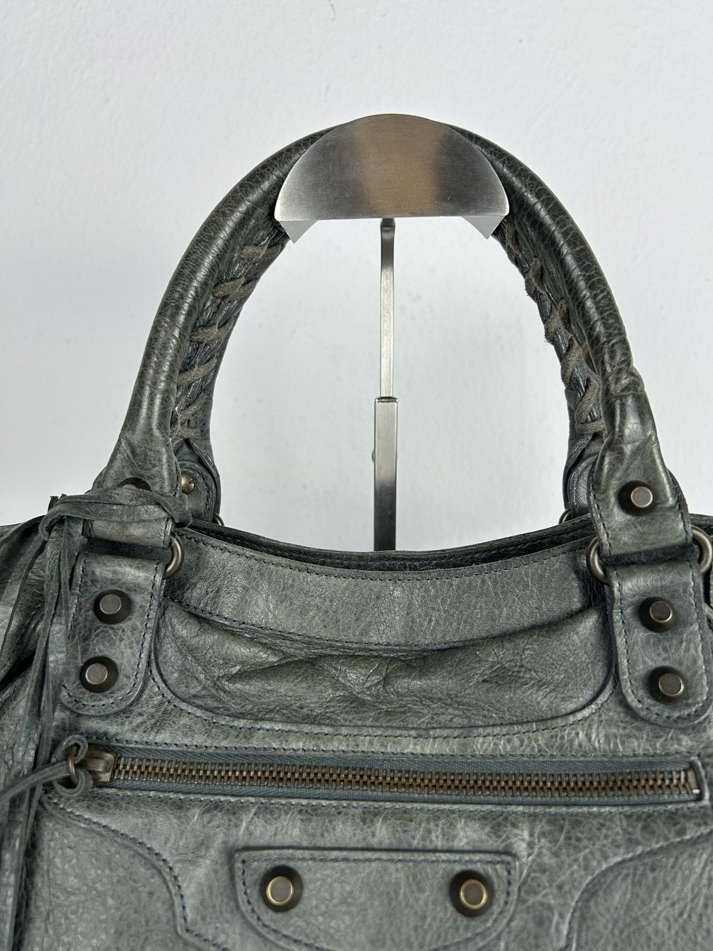 Balenciaga classic hardware city velo bag in dark green