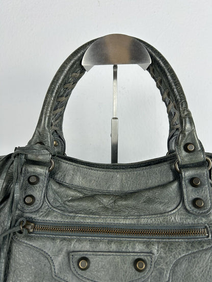 Balenciaga classic hardware city velo bag in dark green