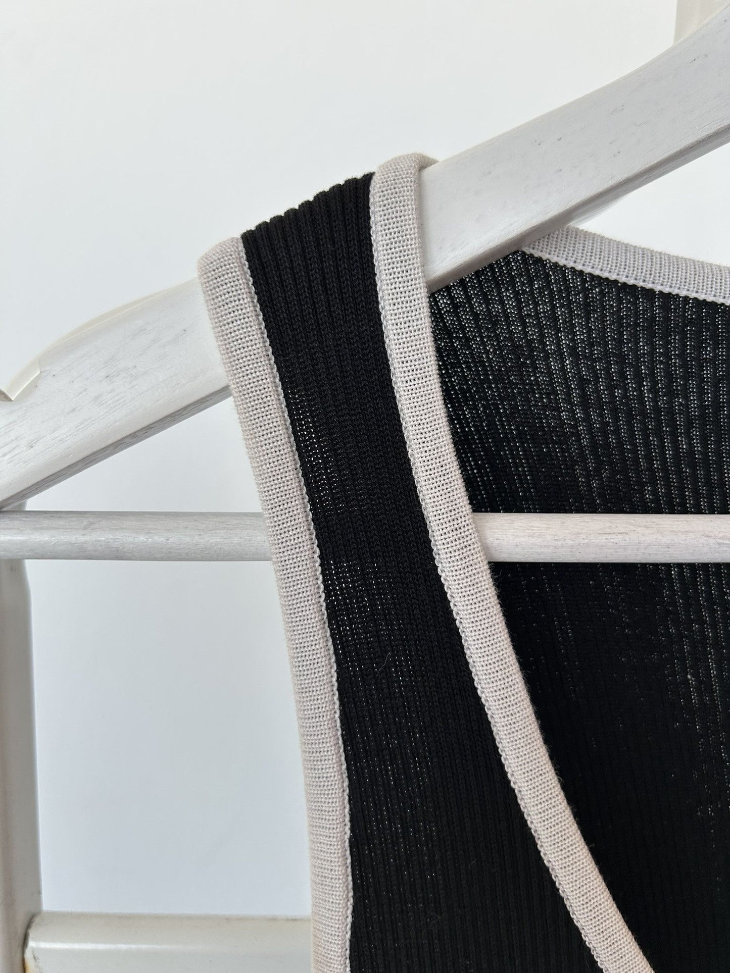 SS1995 Chanel double breasted button up tank top