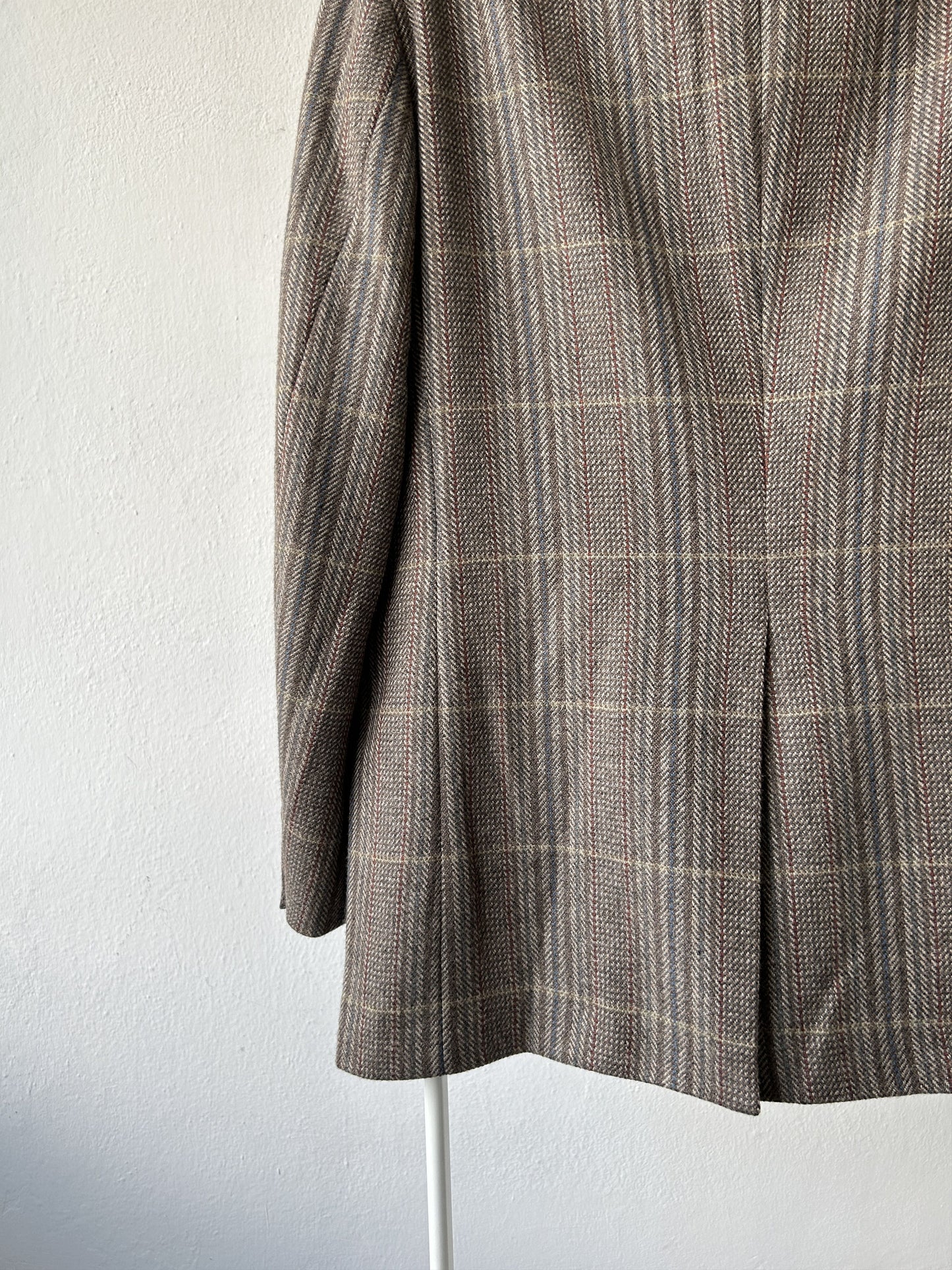 Vintage handmade checkered cashmere blazer