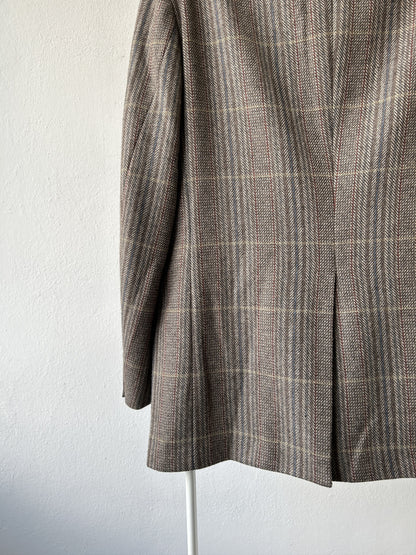 Vintage handmade checkered cashmere blazer