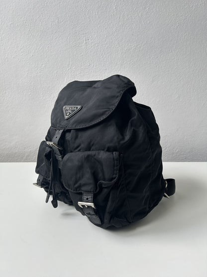 Vintage Prada nylon triangle logo cargo backpack