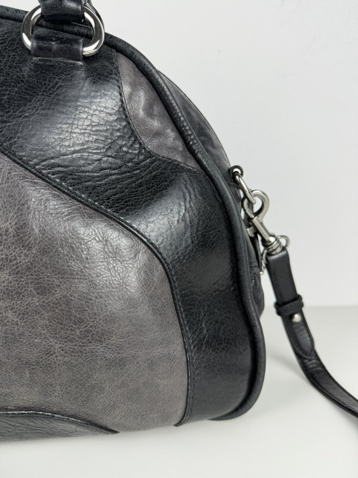 Miu Miu leather bowling bag