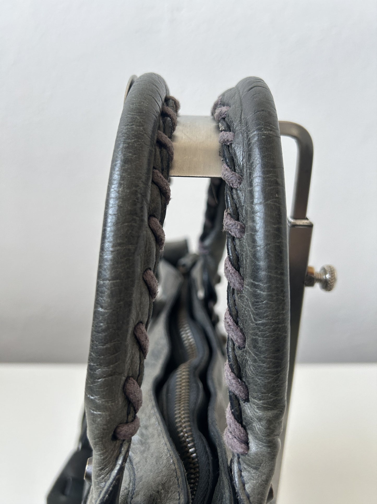 Balenciaga first bag in dark gray