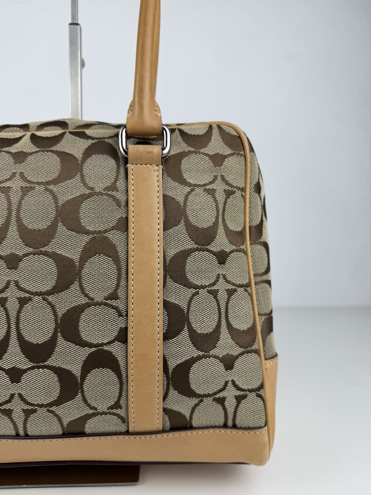 Coach signature canvas and leather satchel