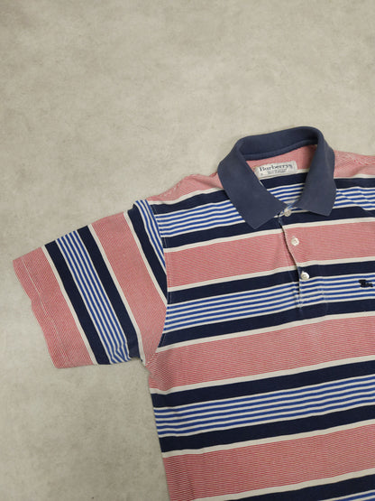 Vintage burberry striped polo shirt