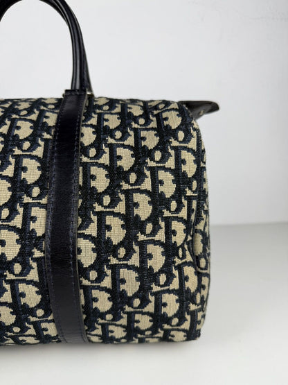 Vintage 80s Dior trotter oblique monogram mini Boston bag