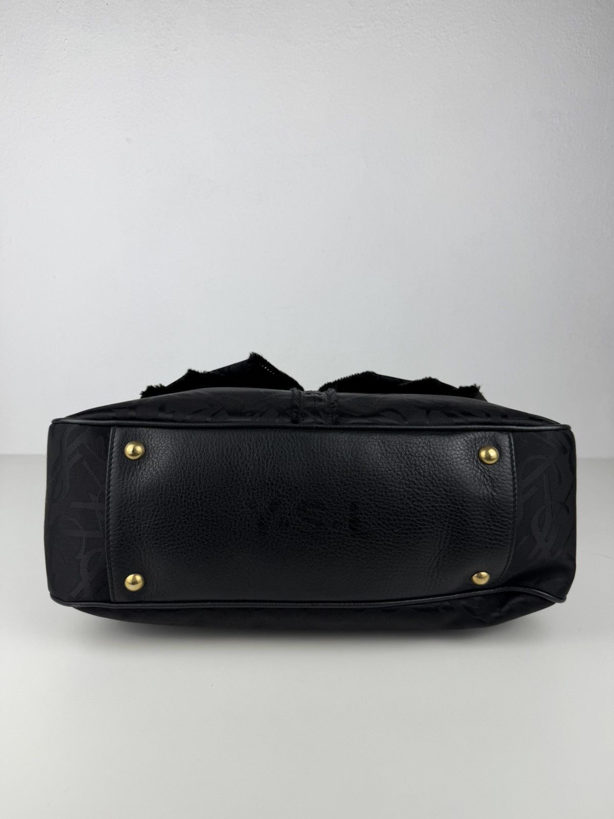 YSL Rive Gauche monogram obi bow bowler bag
