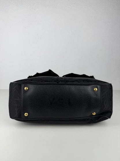 YSL Rive Gauche monogram obi bow bowler bag