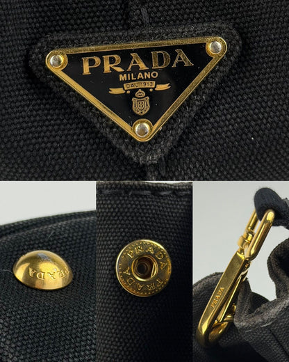 Prada canapa canvas tote small