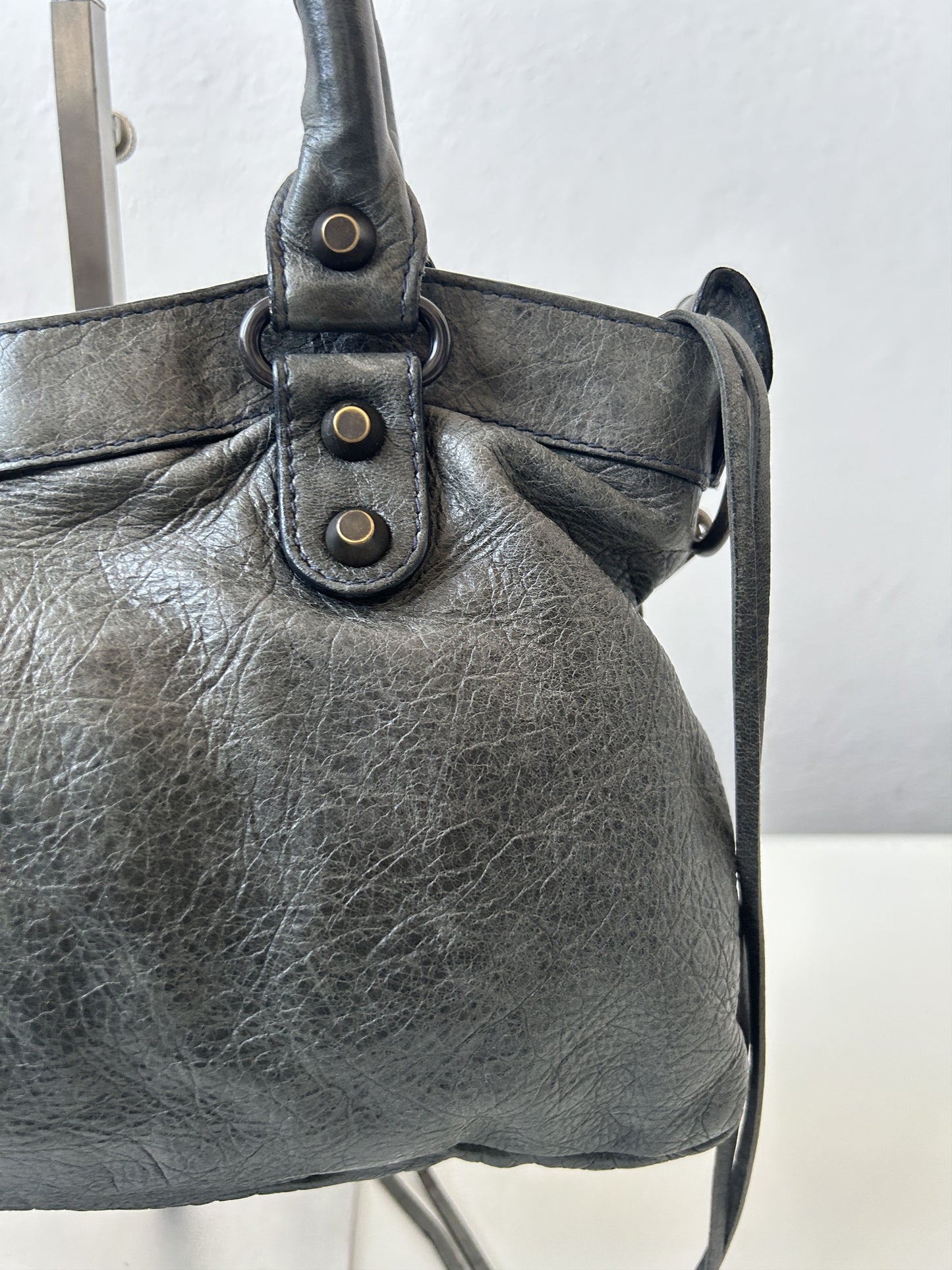 Balenciaga first bag in dark gray
