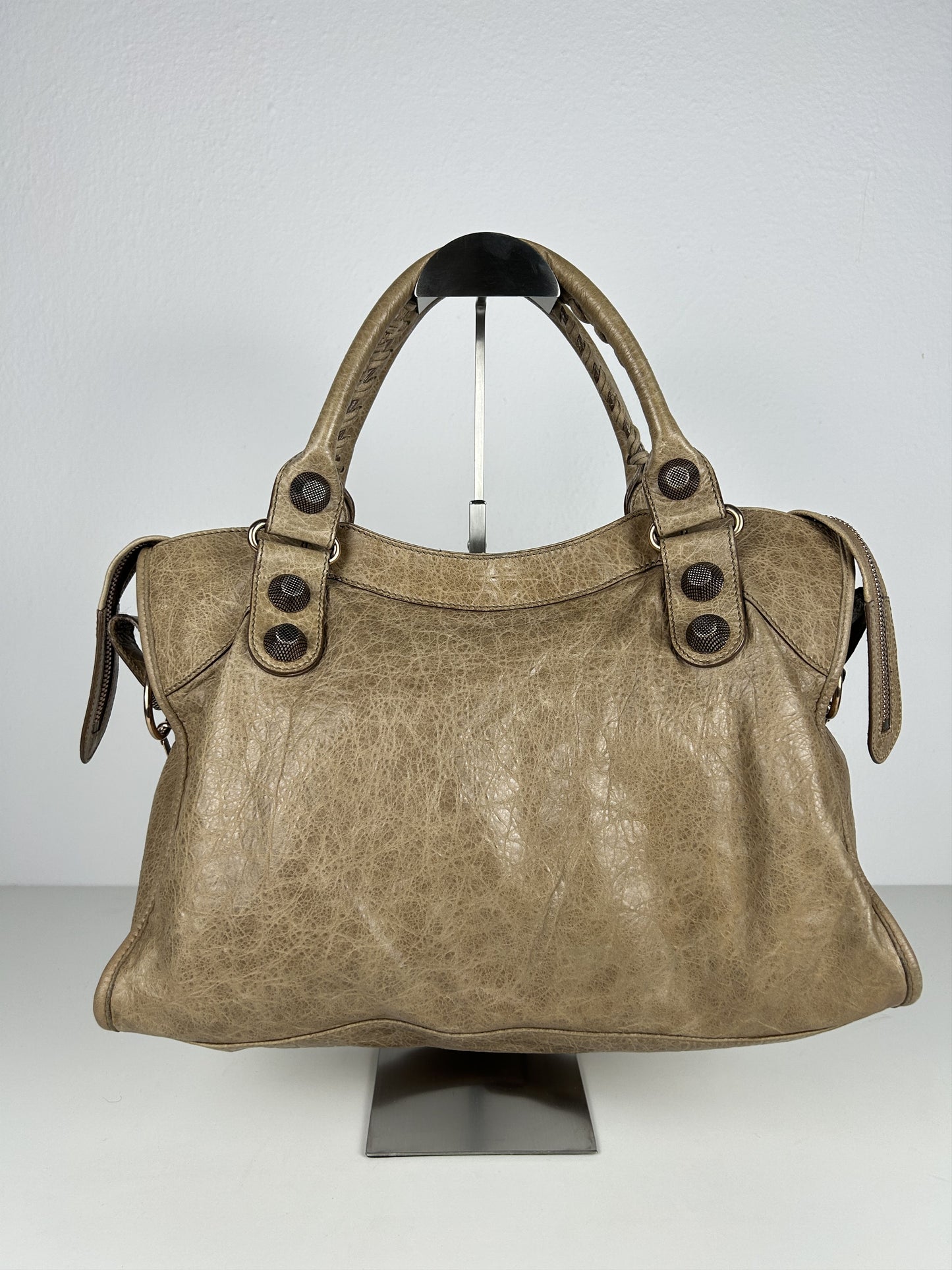 Balenciaga giant hardware city bag in beige