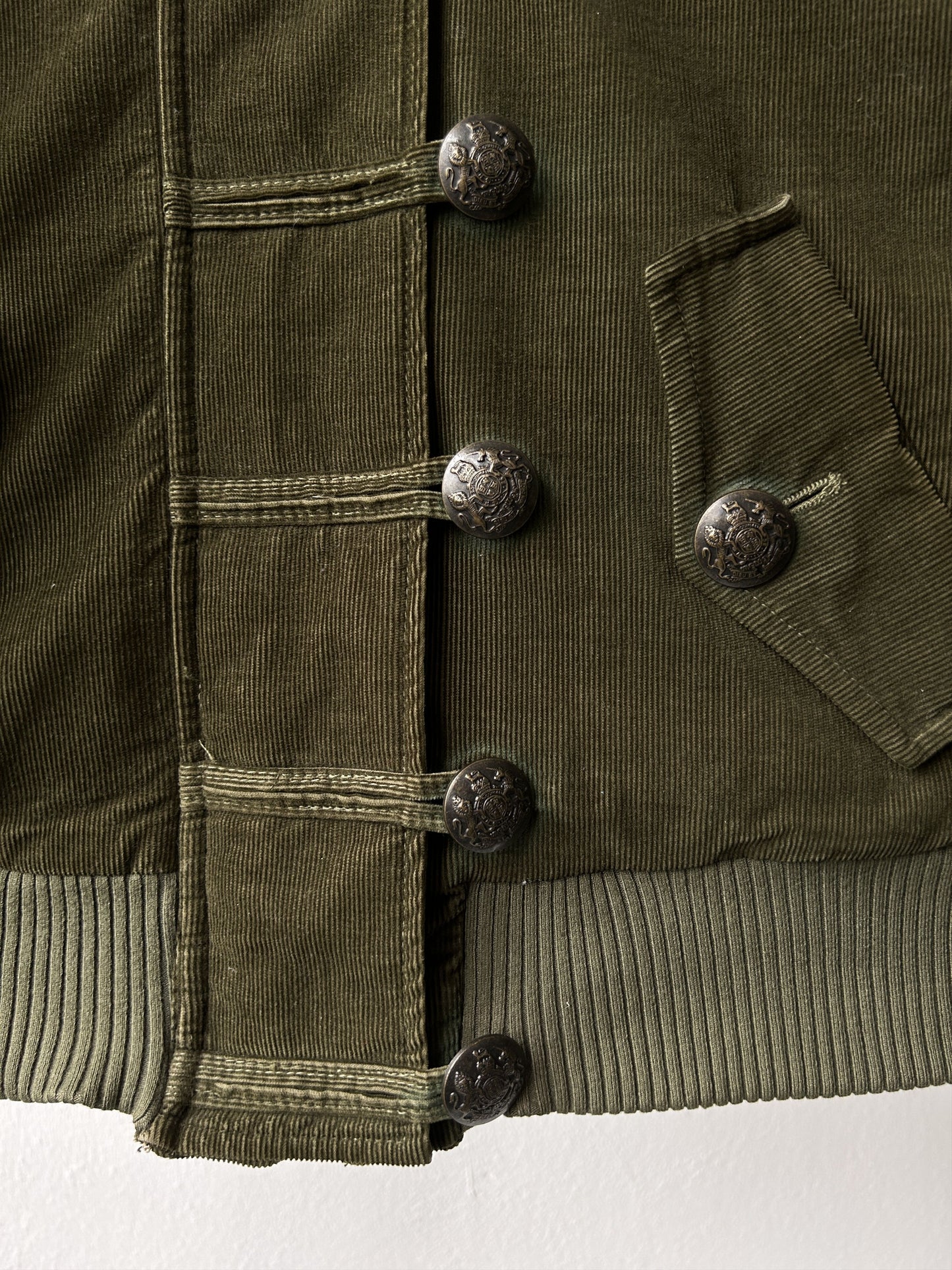 Archive y2k Dolce Gabbana corduroy hooded bomber